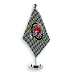 ScotsTee Shop Scottish McNaughton Dress Crest Tartan Desk Flag Plaid Table Flag