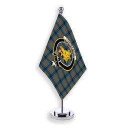 ScotsTee Shop Scottish Thompson Society Hunting Ancient Crest Tartan Desk Flag Plaid Table Flag
