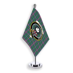ScotsTee Shop Scottish Pitcairn Hunting Ancient Crest Tartan Desk Flag Plaid Table Flag