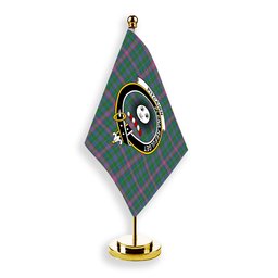 ScotsTee Shop Scottish Pitcairn Hunting Ancient Crest Tartan Desk Flag Plaid Table Flag