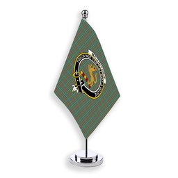 ScotsTee Shop Scottish McKintosh Hunting Ancient Crest Tartan Desk Flag Plaid Table Flag