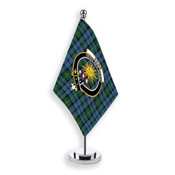 ScotsTee Shop Scottish Kerr Hunting Ancient Crest Tartan Desk Flag Plaid Table Flag
