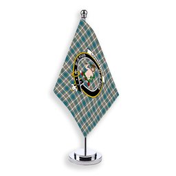 ScotsTee Shop Scottish Livingstone Dress Ancient Crest Tartan Desk Flag Plaid Table Flag