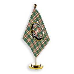 ScotsTee Shop Scottish Robertson Dress Ancient Crest Tartan Desk Flag Plaid Table Flag