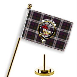 ScotsTee Shop Scottish McDonald Dress Crest Tartan Desk Flag Plaid Table Flag