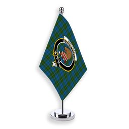 ScotsTee Shop Scottish Melville Two black lines Crest Tartan Desk Flag Plaid Table Flag