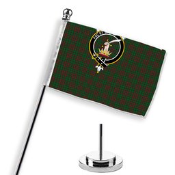 ScotsTee Shop Scottish Matheson Hunting Highland Society of London Crest Tartan Desk Flag Plaid Table Flag
