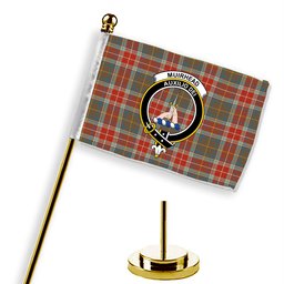 ScotsTee Shop Scottish Muirhead Hunting Ancient Crest Tartan Desk Flag Plaid Table Flag