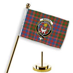 ScotsTee Shop Scottish MacColl Hunting Ancient Crest Tartan Desk Flag Plaid Table Flag