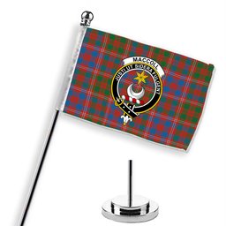 ScotsTee Shop Scottish MacColl Hunting Ancient Crest Tartan Desk Flag Plaid Table Flag