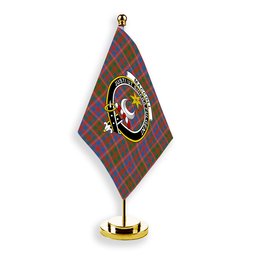 ScotsTee Shop Scottish MacColl Hunting Ancient Crest Tartan Desk Flag Plaid Table Flag