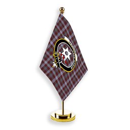ScotsTee Shop Scottish Jardine of Castlemilk Modern Crest Tartan Desk Flag Plaid Table Flag