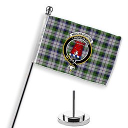 ScotsTee Shop Scottish MacNaughton Dress Crest Tartan Desk Flag Plaid Table Flag