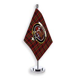 ScotsTee Shop Scottish Innes of Moray Crest Tartan Desk Flag Plaid Table Flag