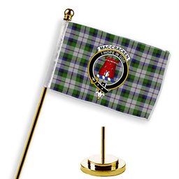 ScotsTee Shop Scottish MacCracken Dress Crest Tartan Desk Flag Plaid Table Flag
