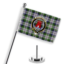 ScotsTee Shop Scottish MacCracken Dress Crest Tartan Desk Flag Plaid Table Flag