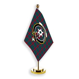 ScotsTee Shop Scottish Jardine Dress Modern Crest Tartan Desk Flag Plaid Table Flag