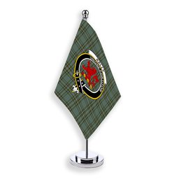 ScotsTee Shop Scottish Kelly Dress Crest Tartan Desk Flag Plaid Table Flag