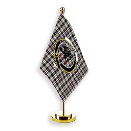 ScotsTee Shop Scottish Little Arisaid Modern Crest Tartan Desk Flag Plaid Table Flag