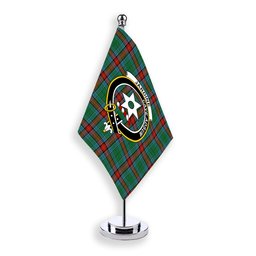 ScotsTee Shop Scottish Jardine Dress Ancient Crest Tartan Desk Flag Plaid Table Flag