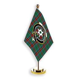 ScotsTee Shop Scottish Jardine Dress Ancient Crest Tartan Desk Flag Plaid Table Flag