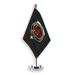 ScotsTee Shop Scottish Young Presidents Organisation Crest Tartan Desk Flag Plaid Table Flag