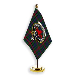 ScotsTee Shop Scottish Young Presidents Organisation Crest Tartan Desk Flag Plaid Table Flag