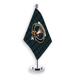 ScotsTee Shop Scottish Robertson Hunting Modern Clan Crest Tartan Desk Flag Plaid Table Flag