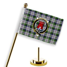 ScotsTee Shop Scottish McNachten Dress Crest Tartan Desk Flag Plaid Table Flag