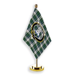 ScotsTee Shop Scottish MacCallum Dress Ancient Crest Tartan Desk Flag Plaid Table Flag