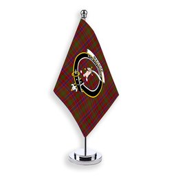 ScotsTee Shop Scottish MacRae The Prince_s Own Crest Tartan Desk Flag Plaid Table Flag