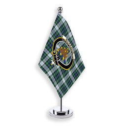 ScotsTee Shop Scottish McKenzie Dress Ancient Crest Tartan Desk Flag Plaid Table Flag