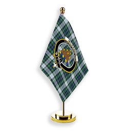ScotsTee Shop Scottish McKenzie Dress Ancient Crest Tartan Desk Flag Plaid Table Flag
