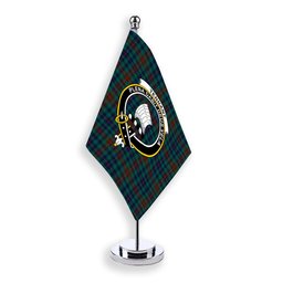 ScotsTee Shop Scottish Tennant Yules Modern Crest Tartan Desk Flag Plaid Table Flag