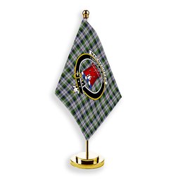 ScotsTee Shop Scottish MacNachten Dress Crest Tartan Desk Flag Plaid Table Flag