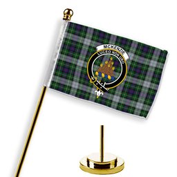 ScotsTee Shop Scottish McKenzie Dress Crest Tartan Desk Flag Plaid Table Flag