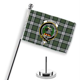 ScotsTee Shop Scottish MacLaren Dress Crest Tartan Desk Flag Plaid Table Flag