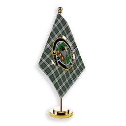 ScotsTee Shop Scottish MacLaren Dress Crest Tartan Desk Flag Plaid Table Flag