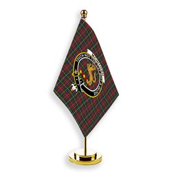 ScotsTee Shop Scottish McIntosh Hunting Modern Crest Tartan Desk Flag Plaid Table Flag