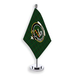 ScotsTee Shop Scottish Skene or Tribe of Mar Crest Tartan Desk Flag Plaid Table Flag