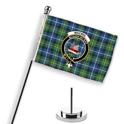 ScotsTee Shop Scottish MacNeill Of Barra Ancient Crest Tartan Desk Flag Plaid Table Flag