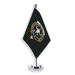 ScotsTee Shop Scottish Murray of Atholl Modern Crest Tartan Desk Flag Plaid Table Flag