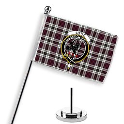 ScotsTee Shop Scottish Little Dress Modern Crest Tartan Desk Flag Plaid Table Flag