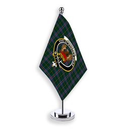 ScotsTee Shop Scottish Johnston Diana Dress Crest Tartan Desk Flag Plaid Table Flag