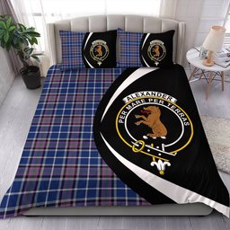 ScotsTee Shop Scottish Alexander of Menstry Modern Clan Badge Tartan Bedding Set Circle Style