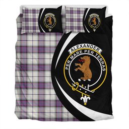 ScotsTee Shop Scottish Alexander of Menstry Dress Weathered Clan Badge Tartan Bedding Set Circle Style