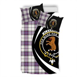 ScotsTee Shop Scottish Alexander of Menstry Dress Weathered Clan Badge Tartan Bedding Set Circle Style