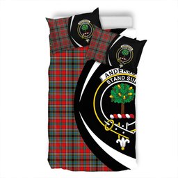 ScotsTee Shop Scottish Anderson of Ardbrake Clan Badge Tartan Bedding Set Circle Style