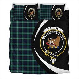 ScotsTee Shop Scottish Baillie of Polkemmet Modern Clan Badge Tartan Bedding Set Circle Style