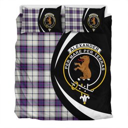 ScotsTee Shop Scottish Alexander of Menstry Dress Modern Clan Badge Tartan Bedding Set Circle Style
